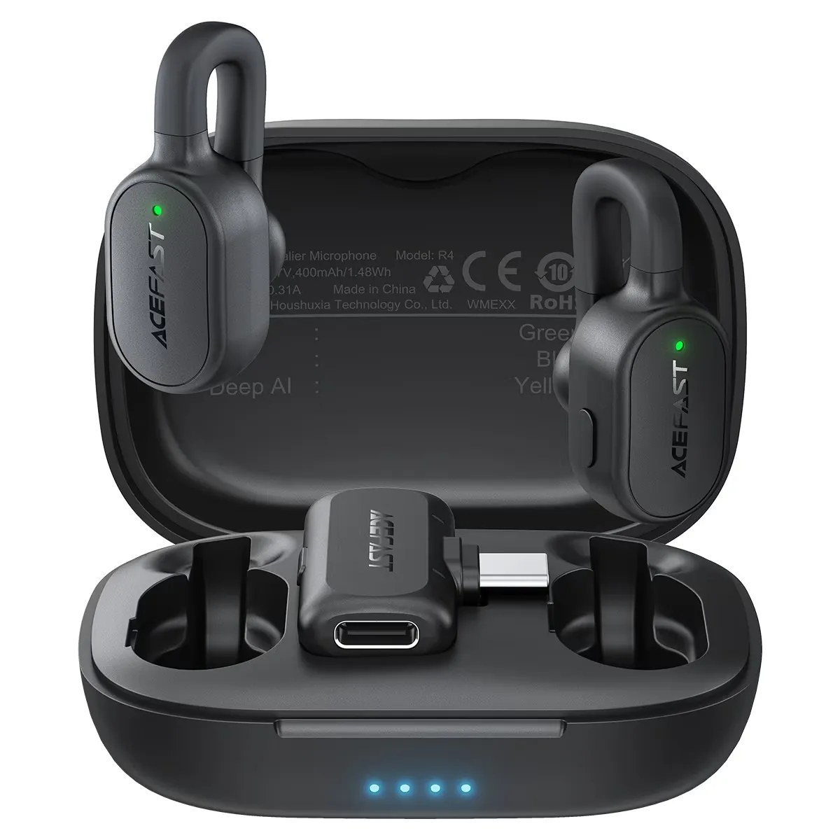 ACEFAST R4 Wireless Lavalier Microphones (Dual, USB-C)