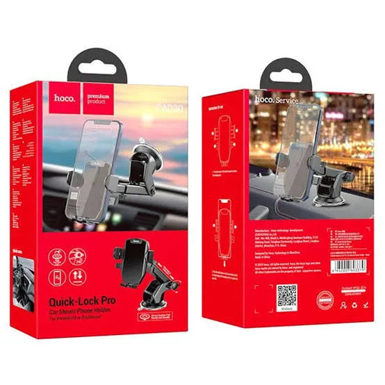 HOCO CAD30 Quick-Lock Pro Car Mount Phone Holder