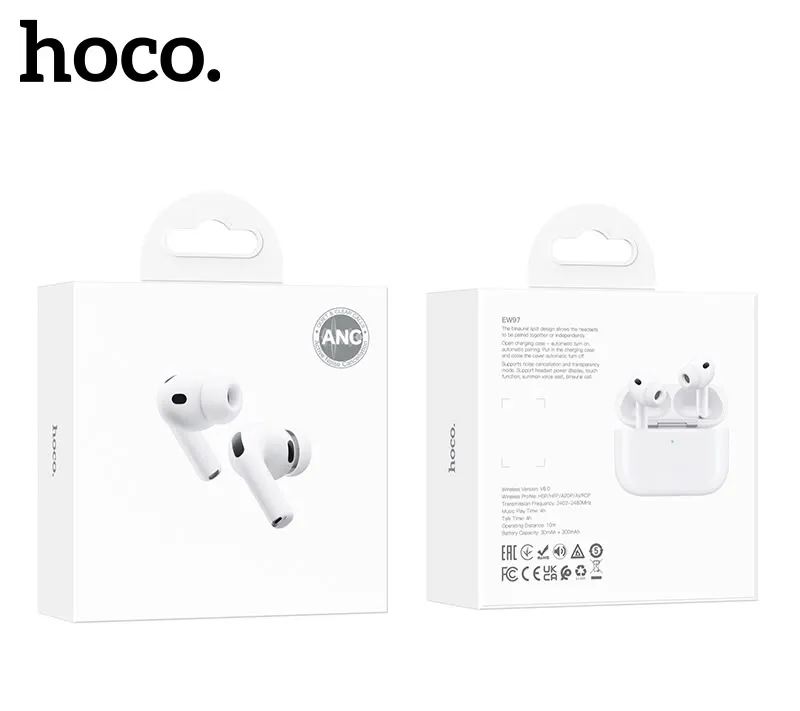 HOCO EW97 True Wireless ANC Noise Reduction BT Headset White