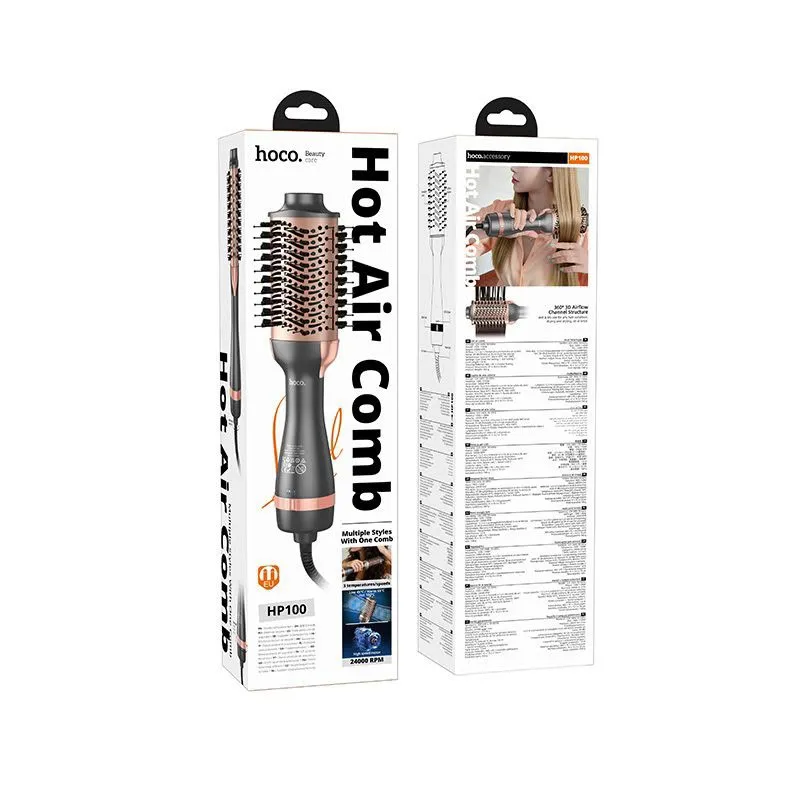 Hoco HP100 Hot Air Styling Brush - Hair Dryer Brush