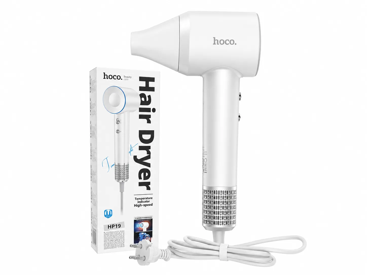 HOCO HP19 High-Speed Hair Dryer (110,000 RPM, EU Plug)