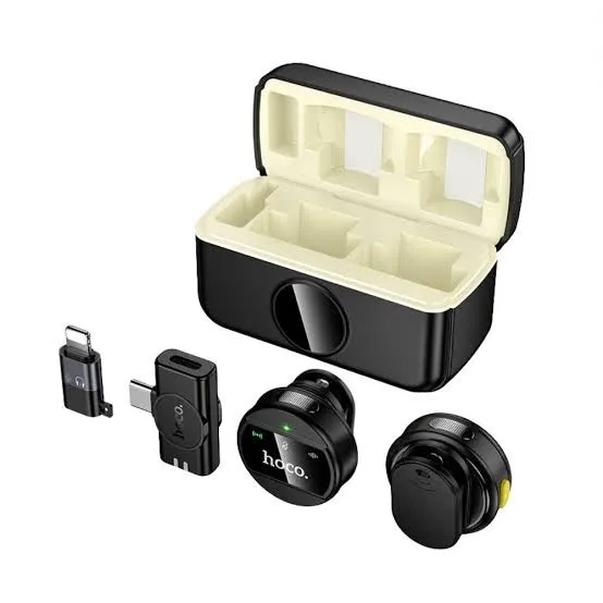 HOCO L22 Dual Wireless Lavalier Microphone – Noise Reduction, Plug & Play