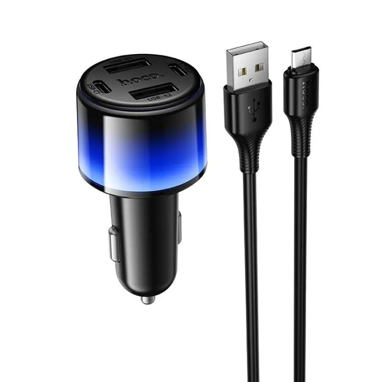 HOCO Z62A USB-C PD 30W Car Charger with Type-C to Lightning Cable