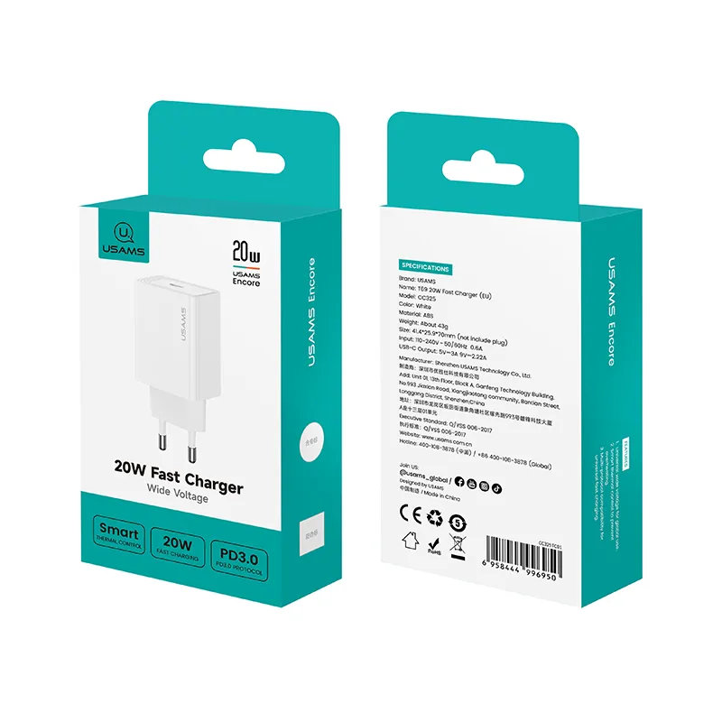 USAMS 20W Fast Charging Adapter
