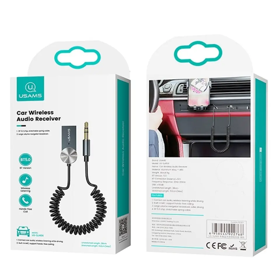 USAMS Car Wireless Bluetooth Audio Receiver