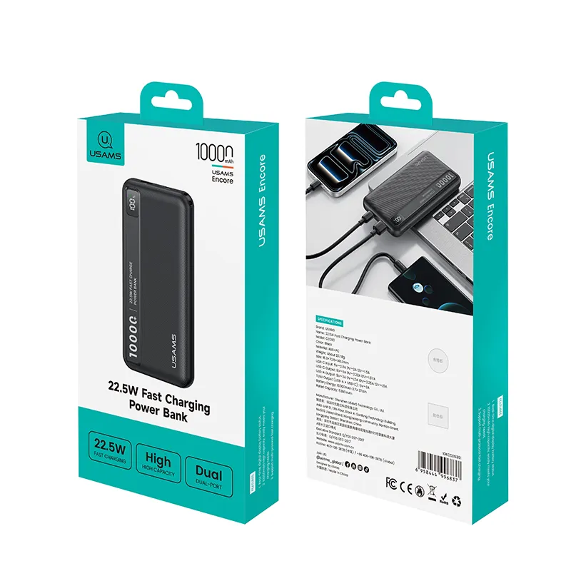 USAMS Encore 10000mAh 22.5W Fast Charging Power Bank